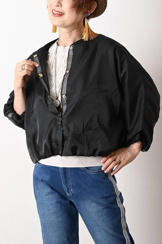 僅か130g超軽量！大人のきれい目カジュアル 光沢＆シアーブルゾン