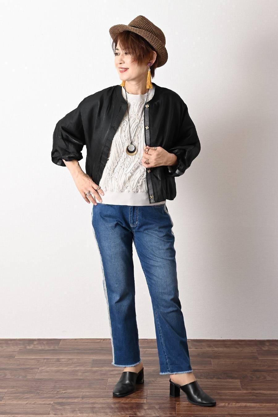 僅か130g超軽量！大人のきれい目カジュアル 光沢＆シアーブルゾン
