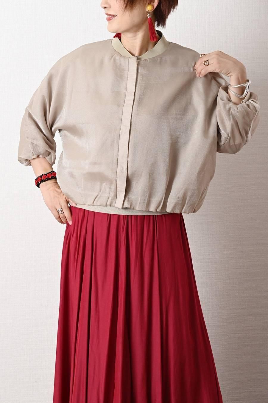 僅か130g超軽量！大人のきれい目カジュアル 光沢＆シアーブルゾン