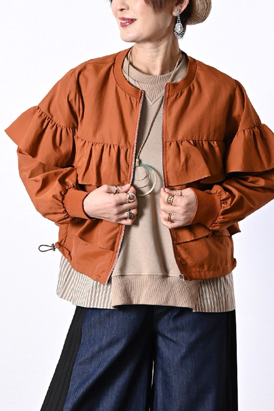 総フリルティアード ショートジャケット