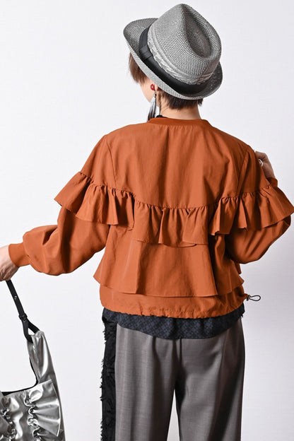 総フリルティアード ショートジャケット