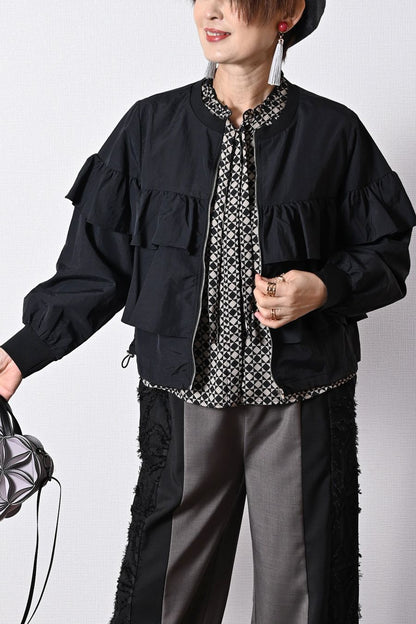 総フリルティアード ショートジャケット