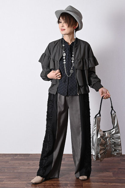 総フリルティアード ショートジャケット