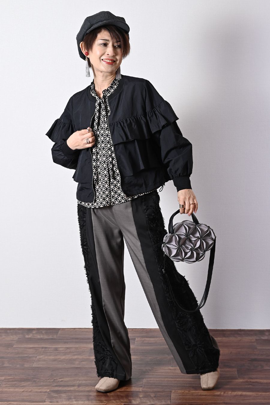 総フリルティアード ショートジャケット