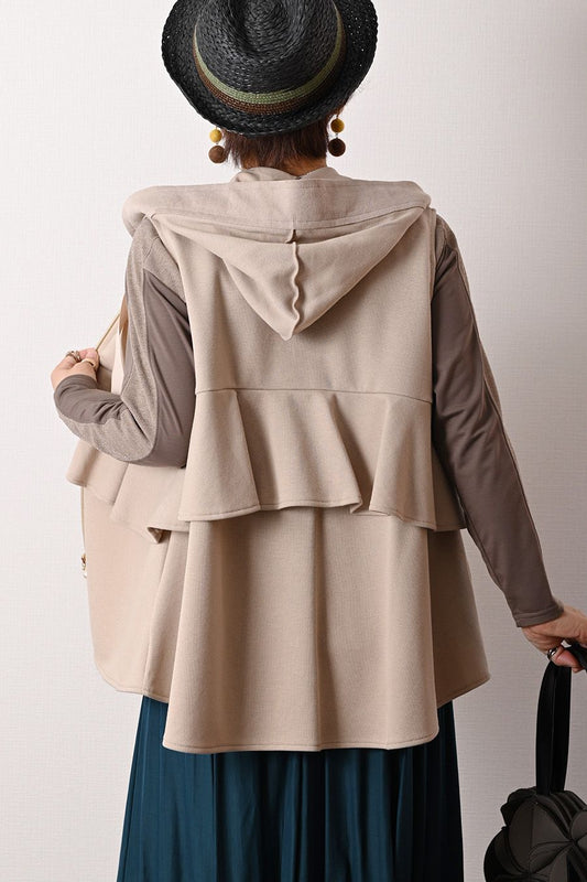 超BIGシルエット！カノコジャージー フリルAラインベスト