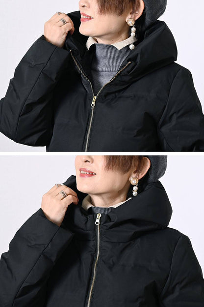 まさに大人女性の為のアウター！ペプラム切り替えダウンジャケット