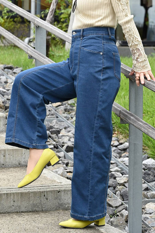 深履き脚長効果抜群！超ストレッチ ソフトデニム