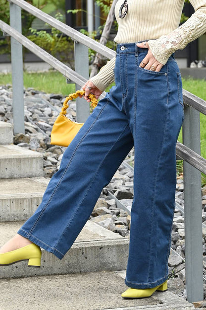 深履き脚長効果抜群！超ストレッチ ソフトデニム