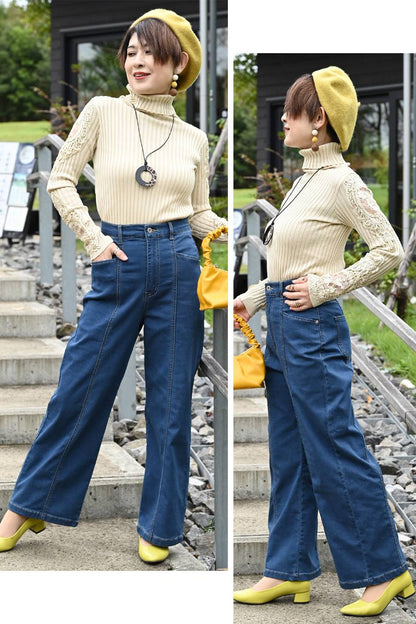 深履き脚長効果抜群！超ストレッチ ソフトデニム