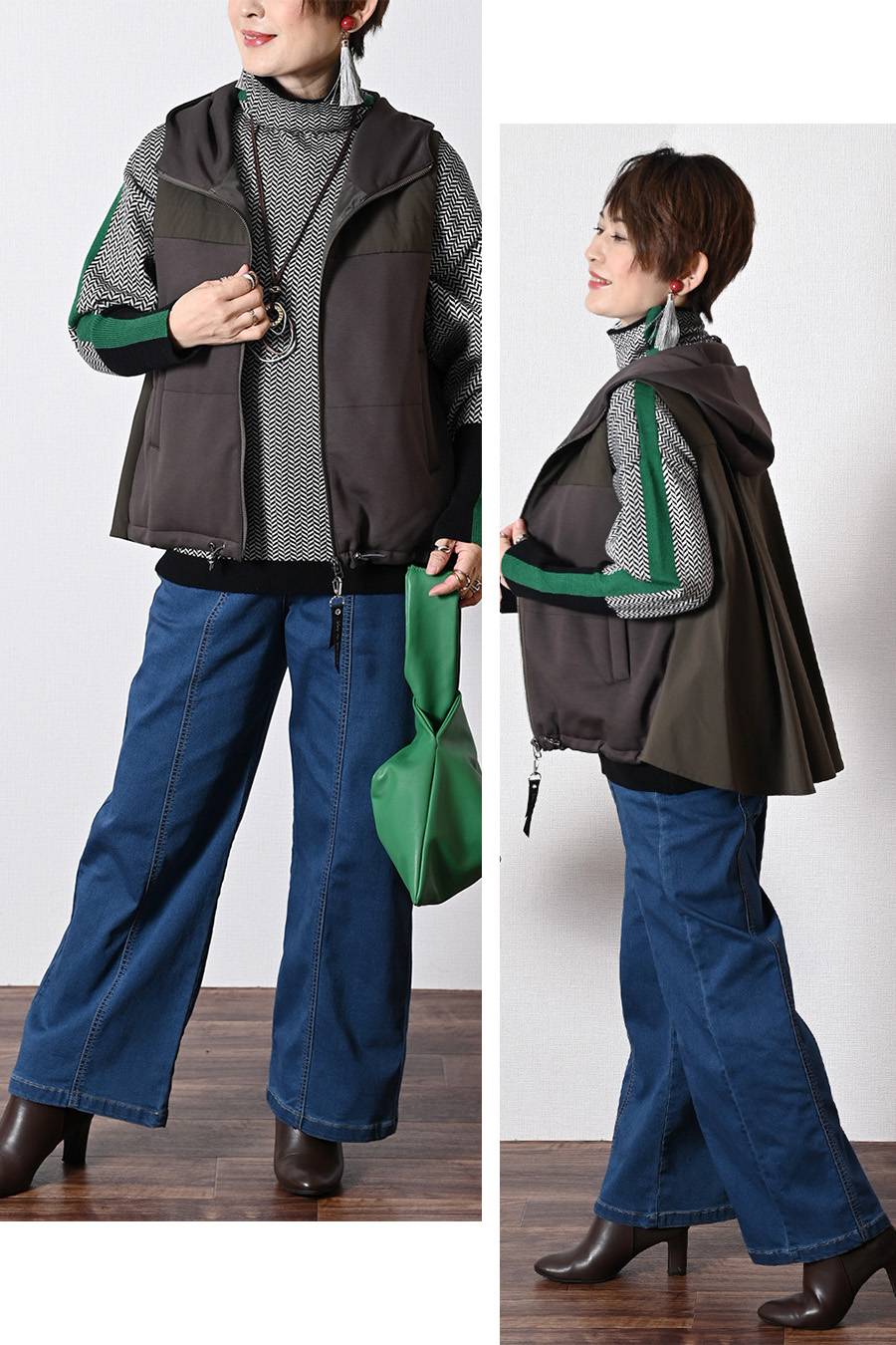 深履き脚長効果抜群！超ストレッチ ソフトデニム