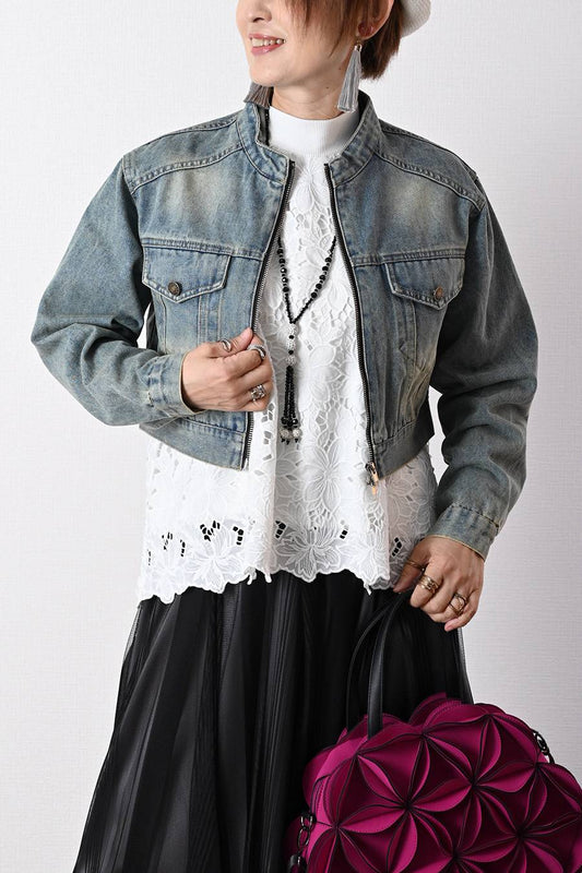 こなれジャケットはこれで決まり！クロップド丈デニムジャケット
