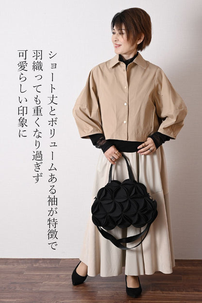 Aラインタックスリーブショートジャケット