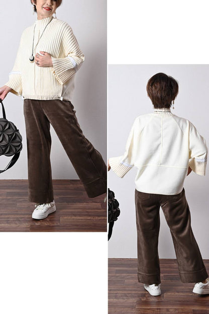 ふんわり 爆暖ストレッチコーデュロイパンツ