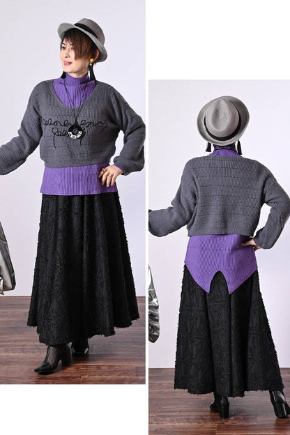 定番のメガヒットロングラン！バックスリットリブニット