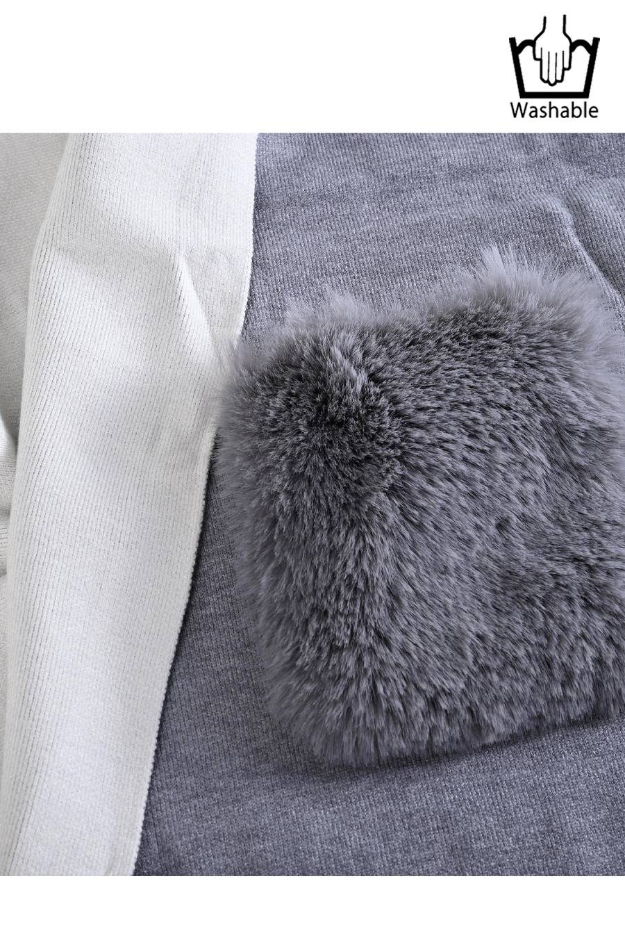 エコファー袖付きストールポンチョ