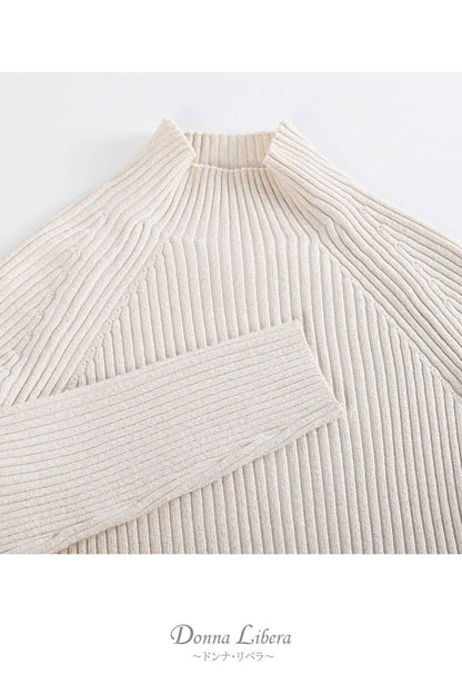 ラメ入りリブニット