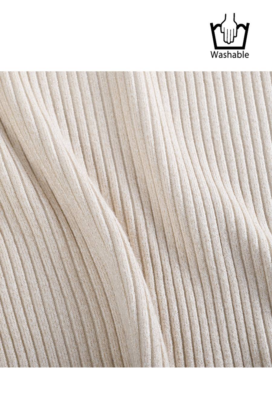 ラメ入りリブニット