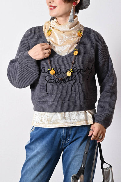 着こなしのスパイスに！ベリーショート丈ニット