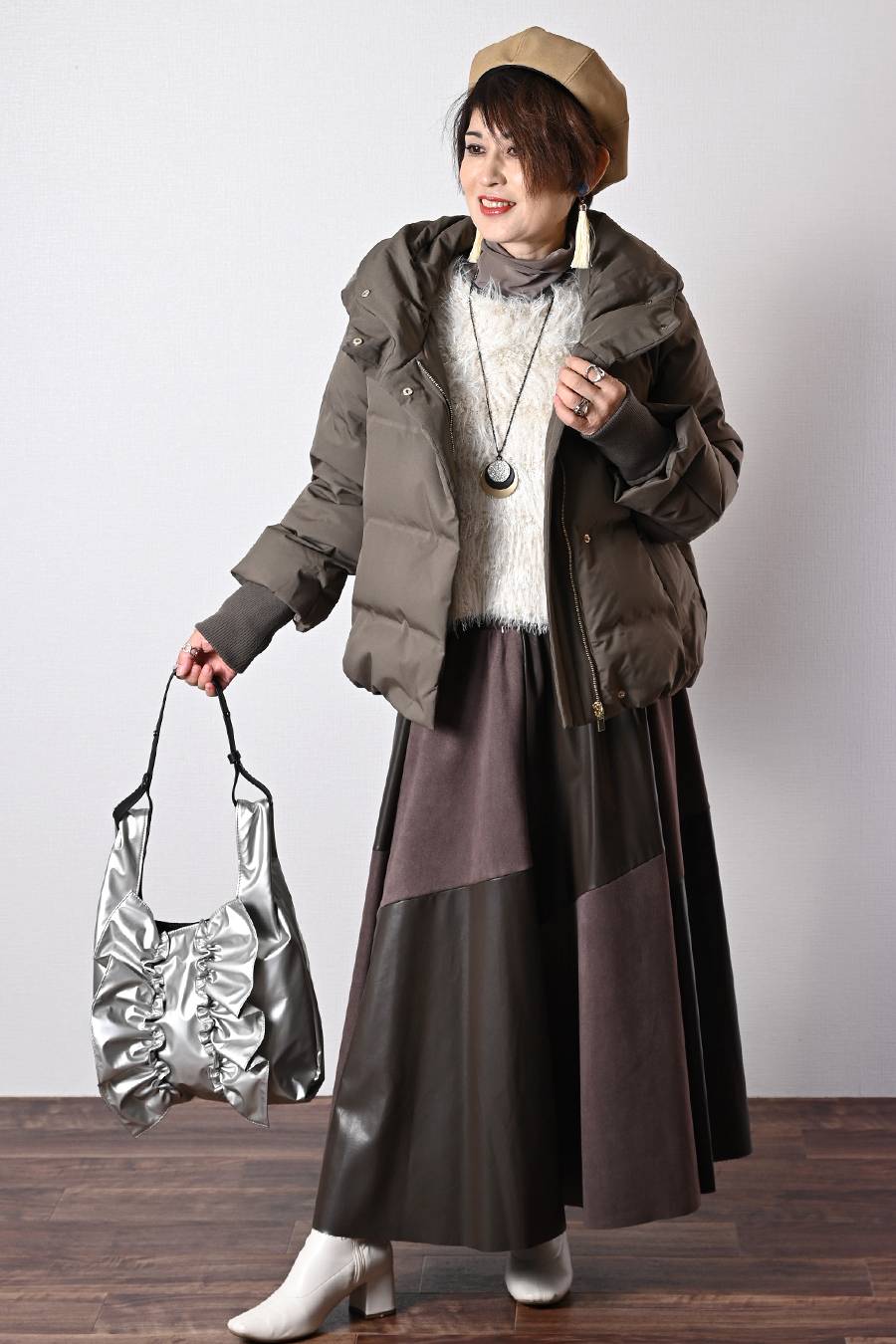 ゴージャス華やか！ショートスリーブシャギーニット