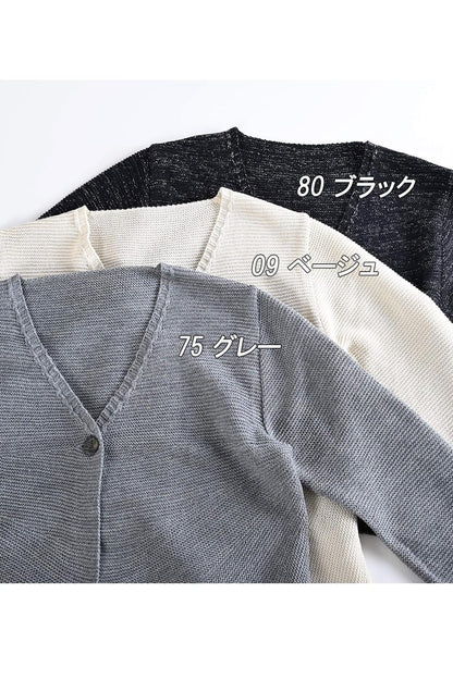 【Special  Offer 50%OFF】一つボタンラメニットカーディガン