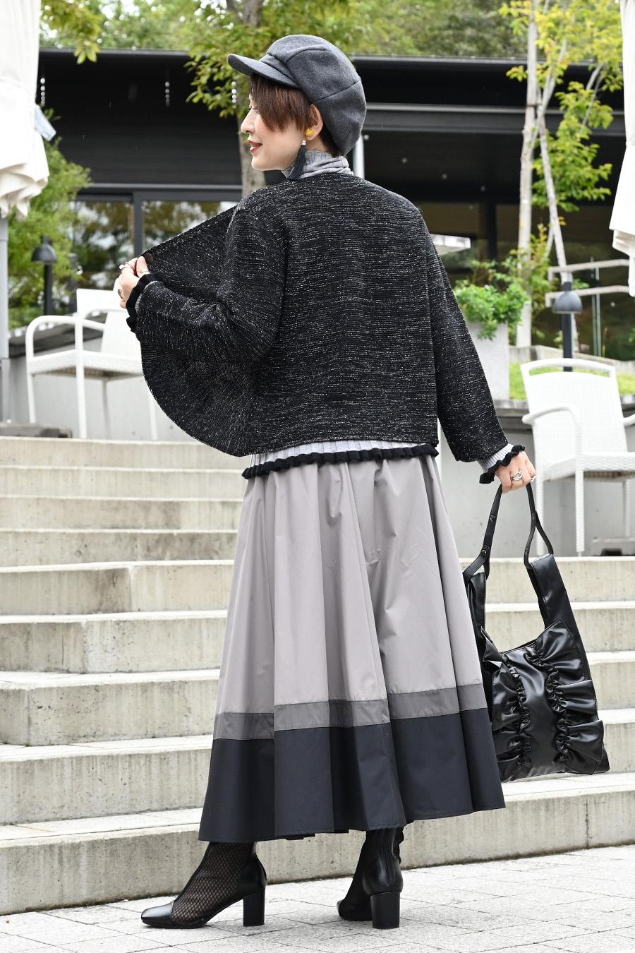 【Special  Offer 50%OFF】一つボタンラメニットカーディガン