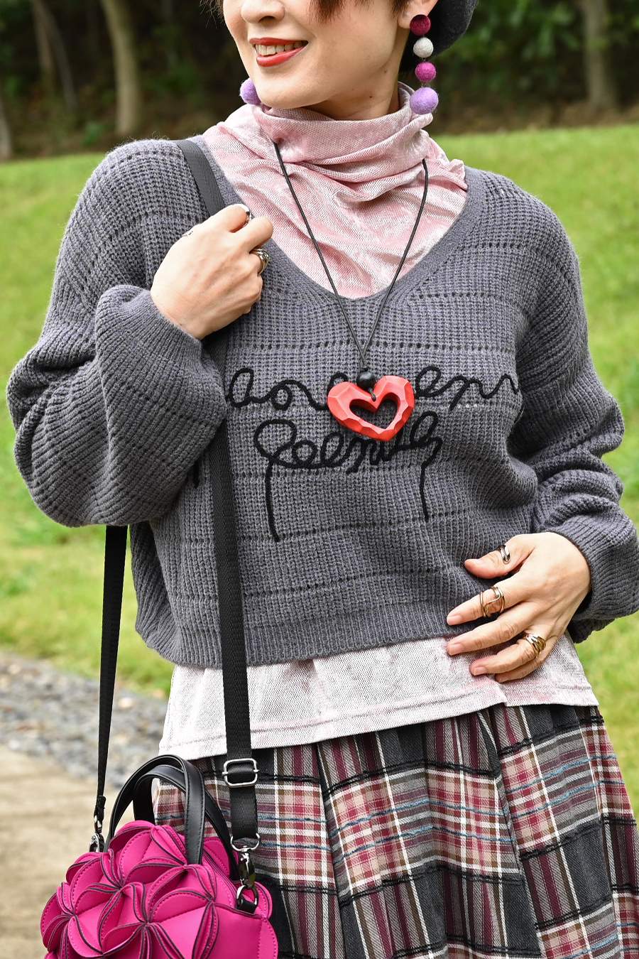 クラッシュベロア風カットソー