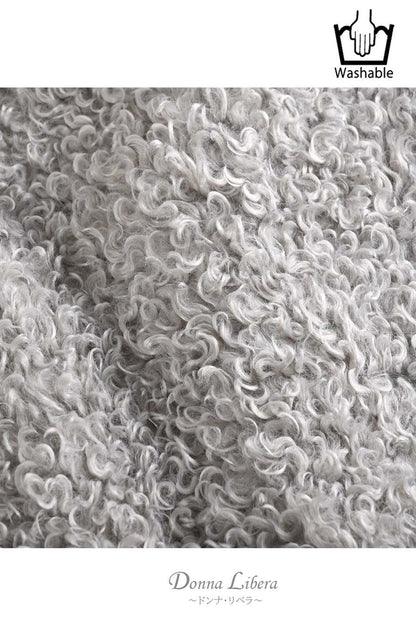 【Special Offer 45%OFF】美ゴージャスレースリブニットソー＋プードルファーショートベスト２点セットコーデ