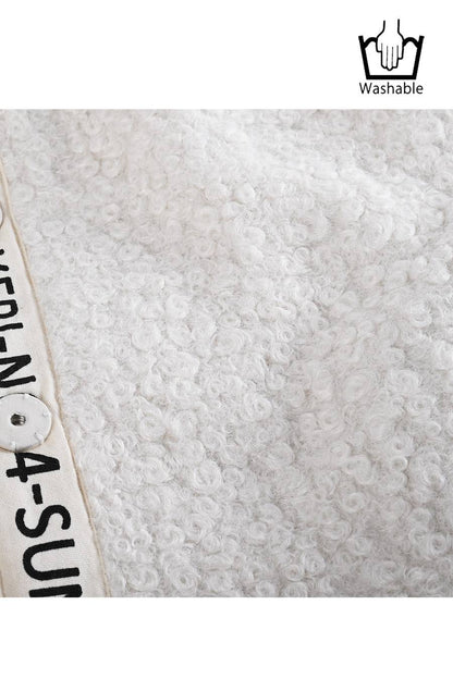 体型カバーに最適！ゆったり軽量ビッグサイズ圧縮ニット×プードル前開きベスト