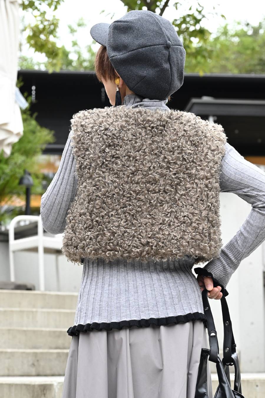 プードルファー ショートベスト