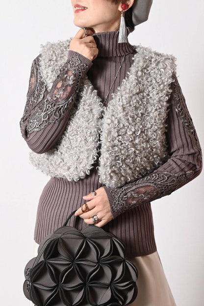 プードルファー ショートベスト