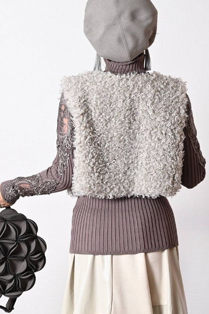 プードルファー ショートベスト