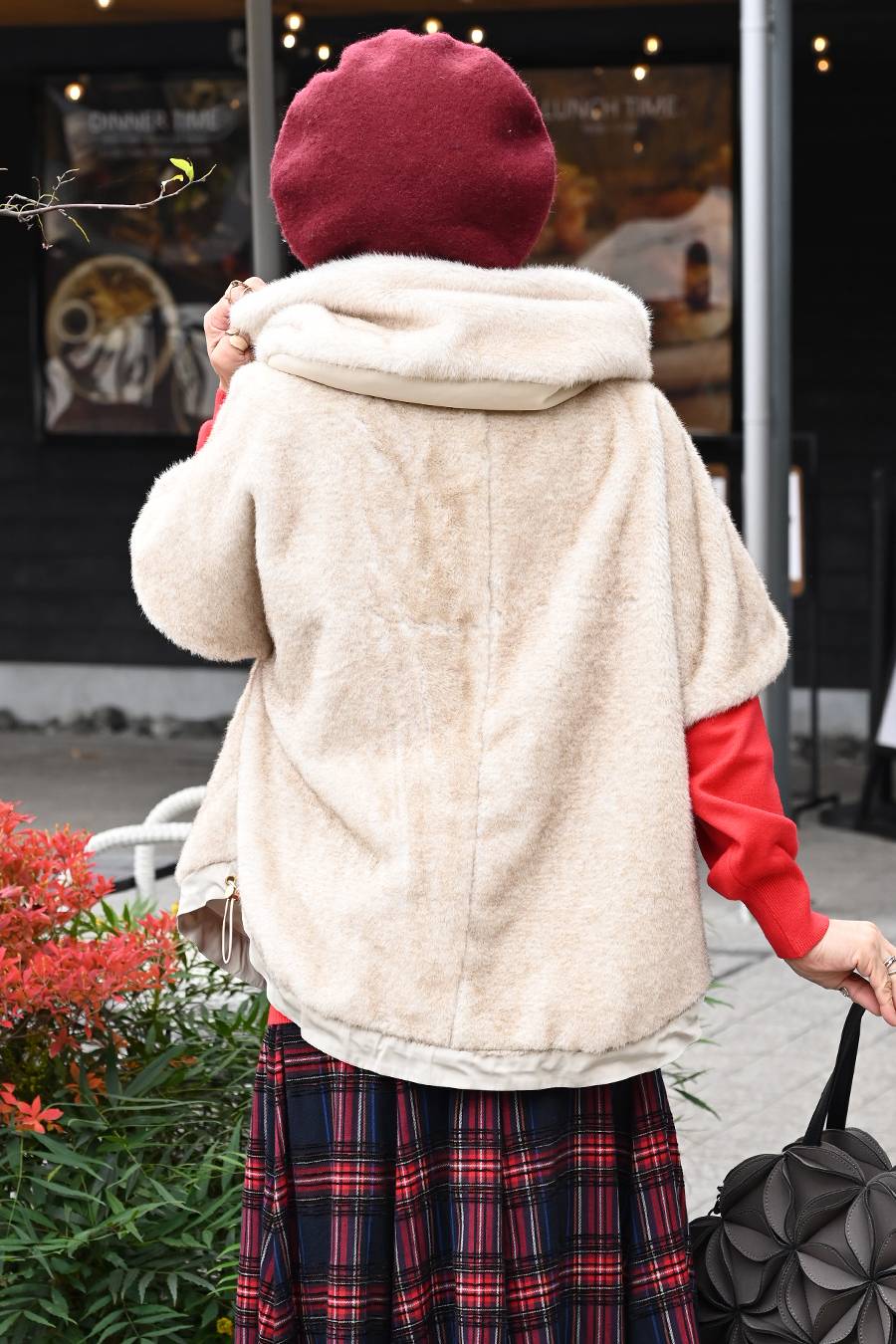 ビッグサイズ！フェイクミンクゴージャスショートスリーブジャケット