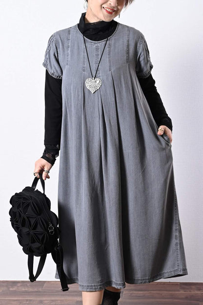 セルロースデニムワンピース＋コード刺繍JK2点セットコーデ【予約販売！発送は3月上旬】