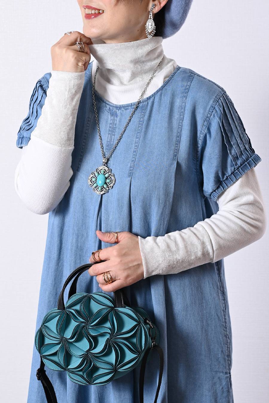 セルロースデニムワンピース＋コード刺繍JK2点セットコーデ【予約販売！発送は3月上旬】