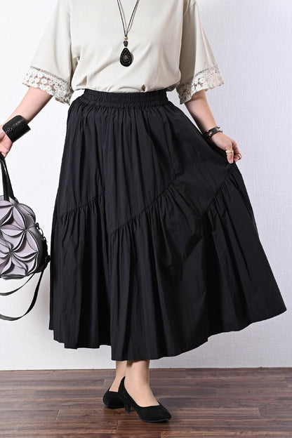 超軽量タフタ フレアスカート