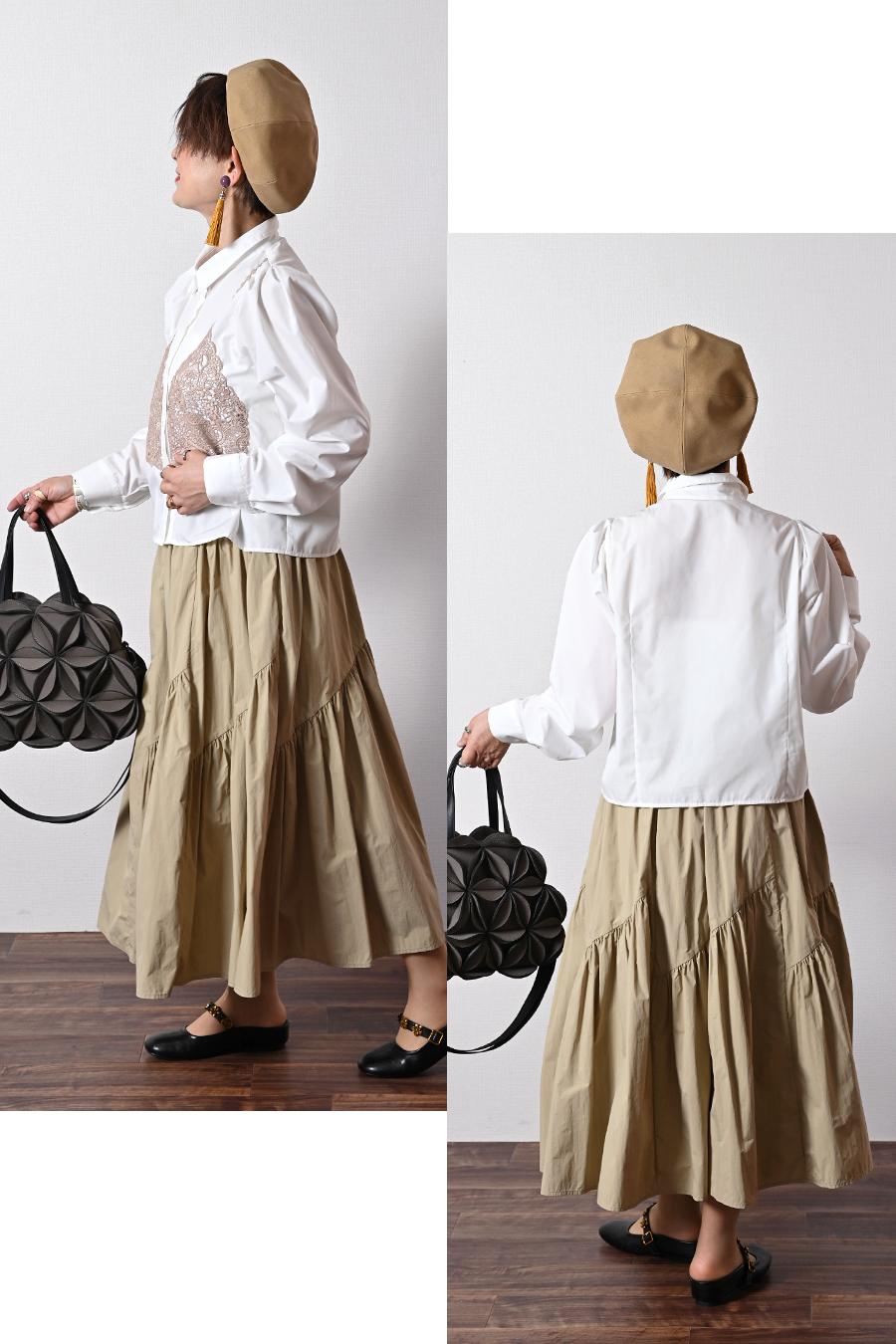 超軽量タフタ フレアスカート