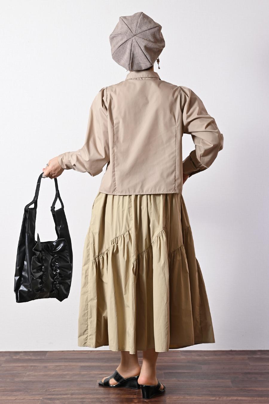 超軽量タフタ フレアスカート