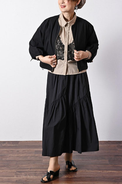 超軽量タフタ フレアスカート