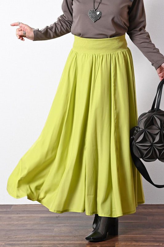 ８枚接ぎウエストリブサーキュラースカート【２月中旬以降発送予定】