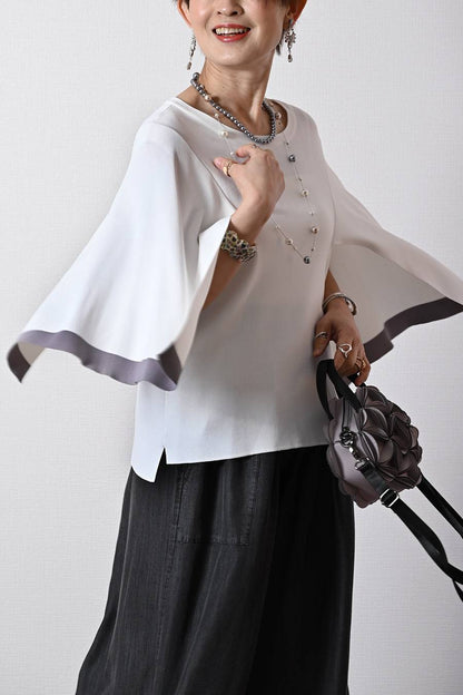 優雅にドラマチックに！ケープスリーブ・ハイゲージニット