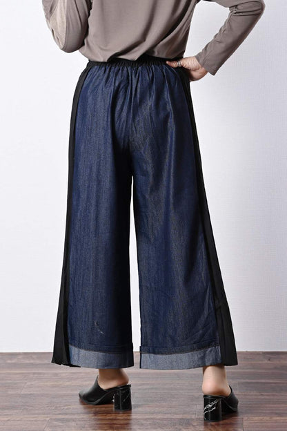 ポンチ切り替えプルオーバー＋サイドプリーツワイドパンツ2点セットコーデ【2月中旬以降発送予定】