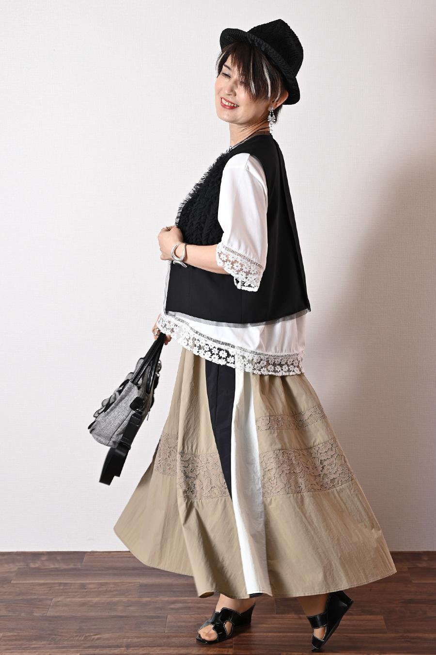 圧倒的な華やぎ！チュールフリル デザインベスト