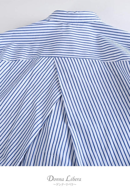 フロント丈アジャスタブルブラウス+リブウエスト・ストレッチワイドパンツ2点セットコーデ