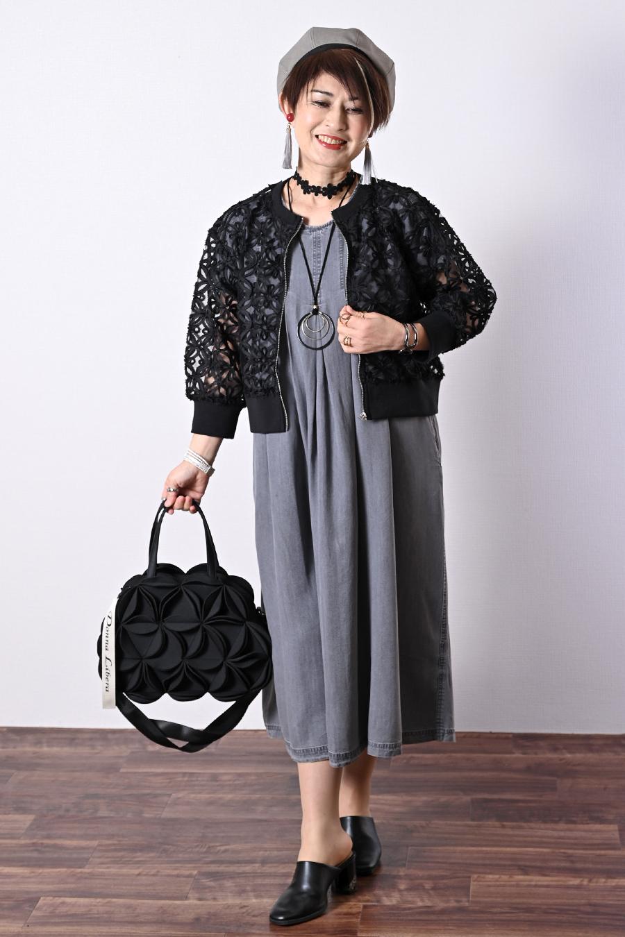 チュール＆フラワーコード刺繍 華やかショートジャケット【予約販売！発送は3月上旬】