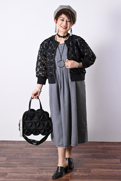 チュール＆フラワーコード刺繍 華やかショートジャケット【予約販売！発送は3月上旬】