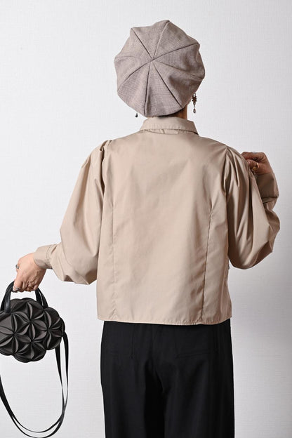 ノーアイロン！大人のビスチェ風レースブラウス