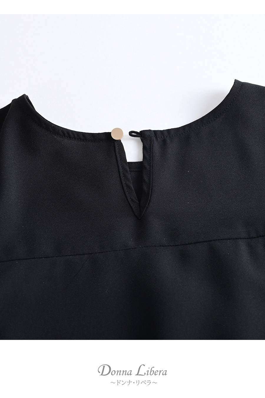 圧倒的な着映え！大人の立体フリルジョーゼットブラウス