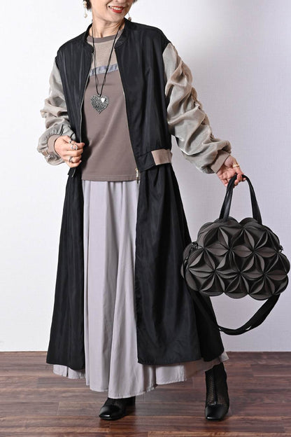 ２WAYブルゾンワンピース+ウエストリブサーキュラースカート【２月中旬以降発送予定】