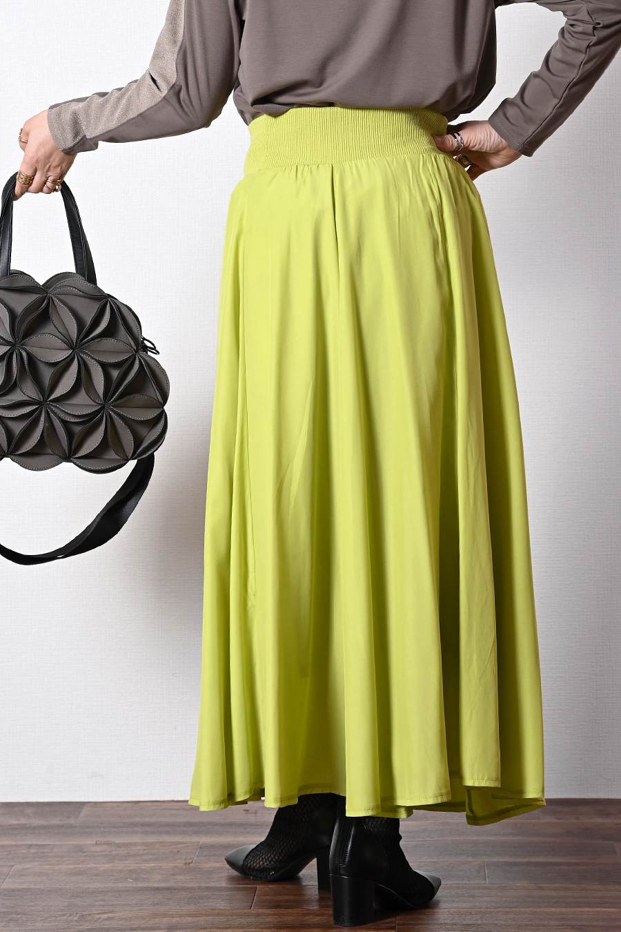 ２WAYブルゾンワンピース+ウエストリブサーキュラースカート【２月中旬以降発送予定】