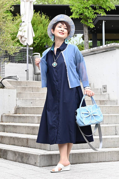 鮮麗な色彩を纏う!タイプライター・リブスリーブプルオーバーワンピ
